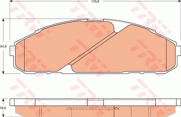 TRW GDB7534 - Тормозные колодки, дисковые, комплект autosila-amz.com