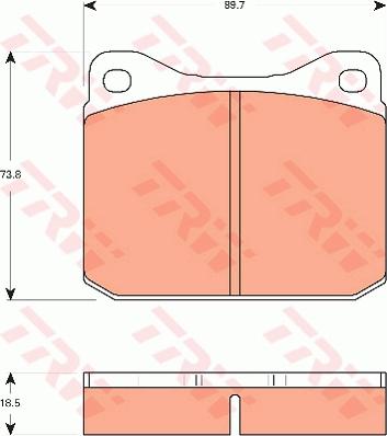 TRW GDB7536 - Тормозные колодки, дисковые, комплект autosila-amz.com