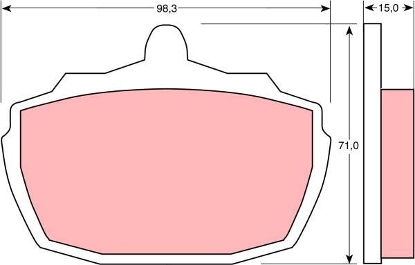 TRW GDB752 - Тормозные колодки, дисковые, комплект autosila-amz.com