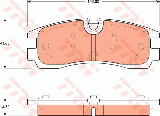 TRW GDB7646 - Тормозные колодки, дисковые, комплект autosila-amz.com