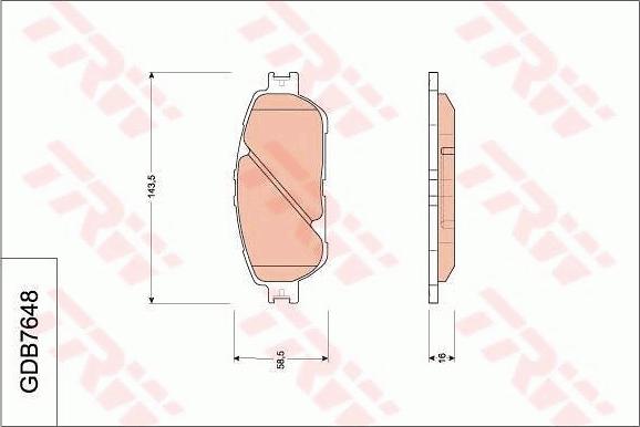 TRW GDB7648 - Тормозные колодки, дисковые, комплект autosila-amz.com