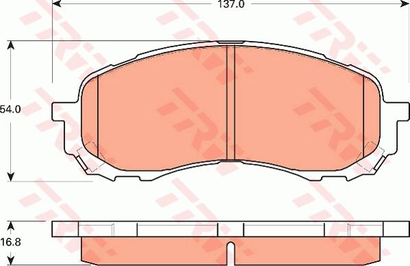 TRW GDB7682 - Тормозные колодки, дисковые, комплект autosila-amz.com