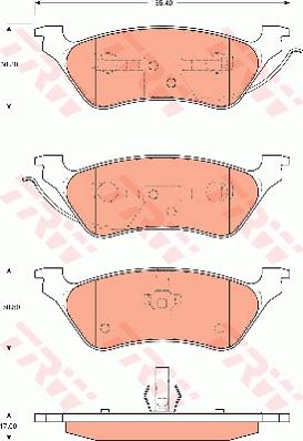 TRW GDB7670 - Тормозные колодки, дисковые, комплект autosila-amz.com