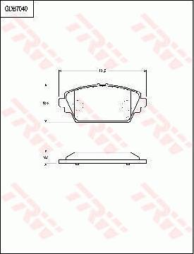 TRW GDB7040 - Тормозные колодки, дисковые, комплект autosila-amz.com