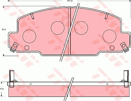 TRW GDB7058 - Тормозные колодки, дисковые, комплект autosila-amz.com