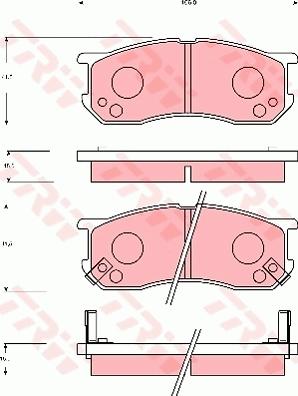 TRW GDB7024 - Тормозные колодки, дисковые, комплект autosila-amz.com