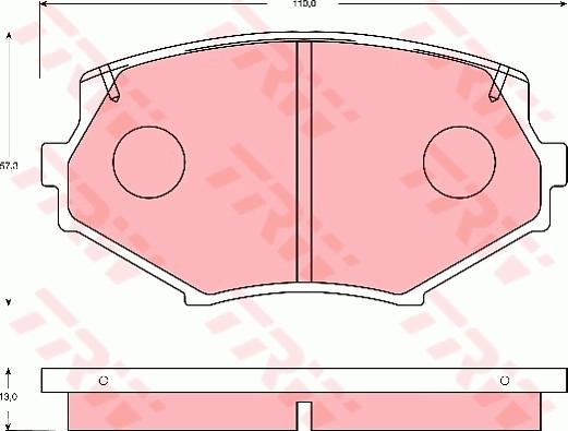 TRW GDB7078 - Тормозные колодки, дисковые, комплект autosila-amz.com