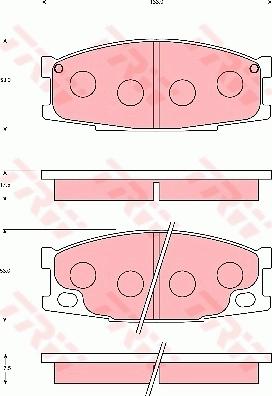 TRW GDB7100 - Тормозные колодки, дисковые, комплект autosila-amz.com