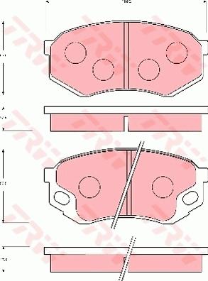 TRW GDB7101 - Тормозные колодки, дисковые, комплект autosila-amz.com