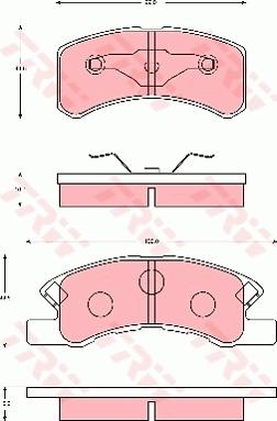 TRW GDB7114 - Тормозные колодки, дисковые, комплект autosila-amz.com