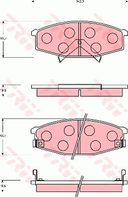 TRW GDB7135 - Тормозные колодки, дисковые, комплект autosila-amz.com