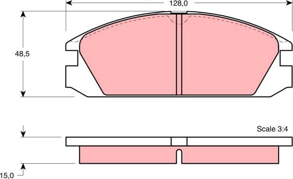 TRW GDB784 - Тормозные колодки, дисковые, комплект autosila-amz.com