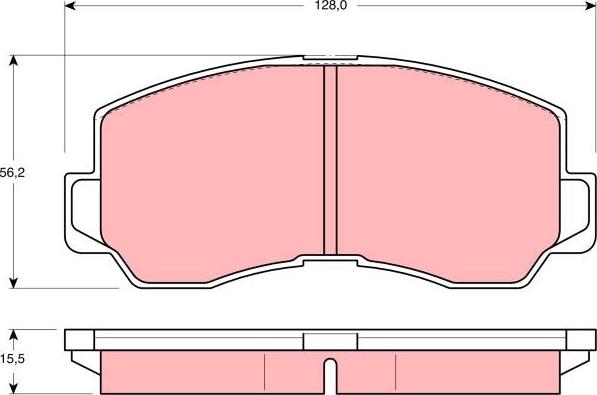 TRW GDB785 - Тормозные колодки, дисковые, комплект autosila-amz.com