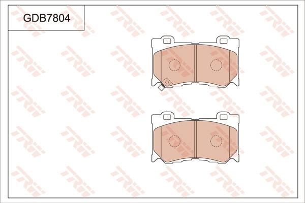 TRW GDB7804 - Тормозные колодки, дисковые, комплект autosila-amz.com