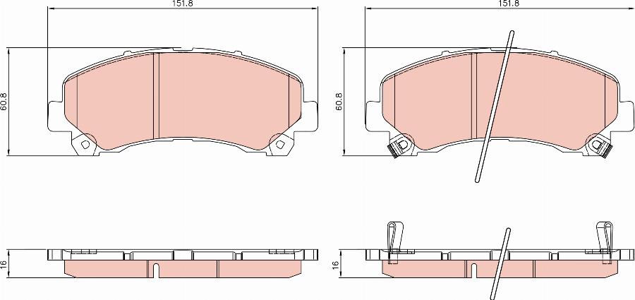 TRW GDB7881 - Тормозные колодки, дисковые, комплект autosila-amz.com