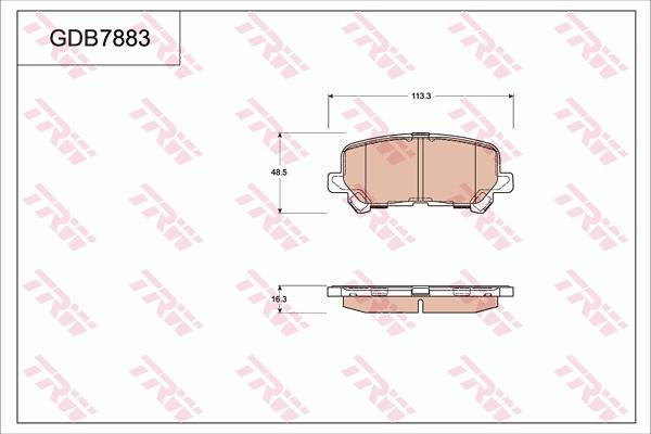 TRW GDB7883 - Тормозные колодки, дисковые, комплект autosila-amz.com