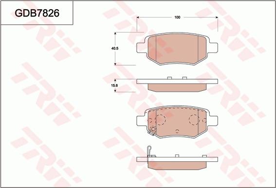 TRW GDB7826 - Тормозные колодки, дисковые, комплект autosila-amz.com