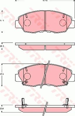 TRW GDB7247 - Тормозные колодки, дисковые, комплект autosila-amz.com