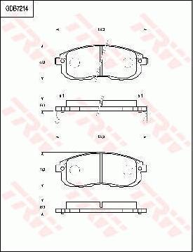 TRW GDB7214 - Тормозные колодки, дисковые, комплект autosila-amz.com