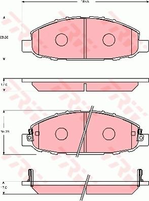 TRW GDB7236 - Тормозные колодки, дисковые, комплект autosila-amz.com