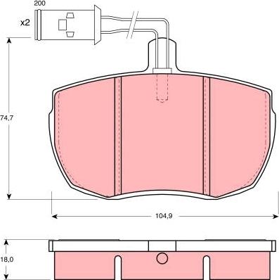 TRW GDB779 - Тормозные колодки, дисковые, комплект autosila-amz.com