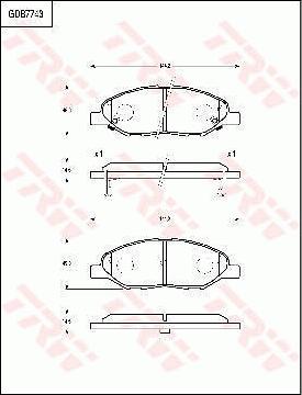 TRW GDB7743 - Тормозные колодки, дисковые, комплект autosila-amz.com