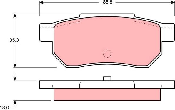 TRW GDB775 - Тормозные колодки, дисковые, комплект autosila-amz.com