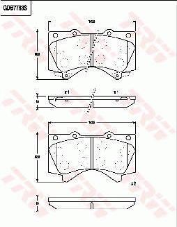 TRW GDB7763 - Тормозные колодки, дисковые, комплект autosila-amz.com