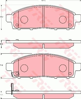 TRW GDB7704DT - Тормозные колодки, дисковые, комплект autosila-amz.com