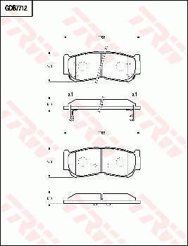 TRW GDB7712AT - Тормозные колодки, дисковые, комплект autosila-amz.com