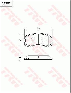 TRW GDB7739 - Тормозные колодки, дисковые, комплект autosila-amz.com