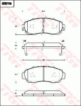 TRW GDB7738 - Тормозные колодки, дисковые, комплект autosila-amz.com