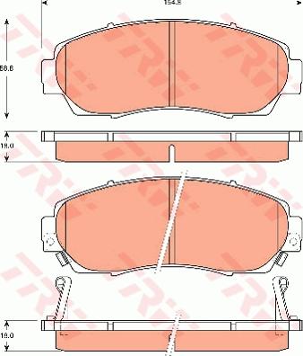 TRW GDB7727 - Тормозные колодки, дисковые, комплект autosila-amz.com