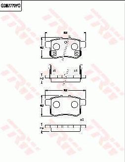 TRW GDB7770 - Тормозные колодки, дисковые, комплект autosila-amz.com