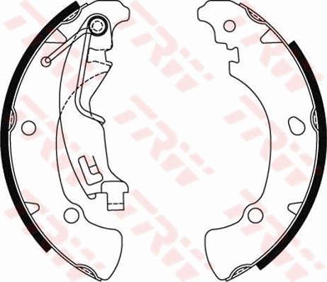 TRW GS8488 - Комплект тормозных колодок, барабанные autosila-amz.com