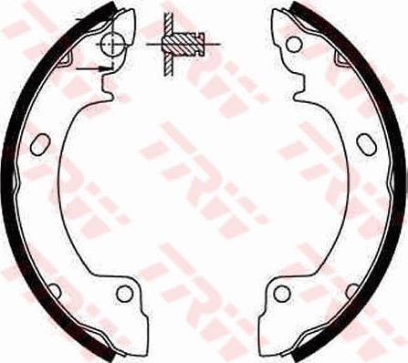 TRW GS8552 - Комплект тормозных колодок, барабанные autosila-amz.com