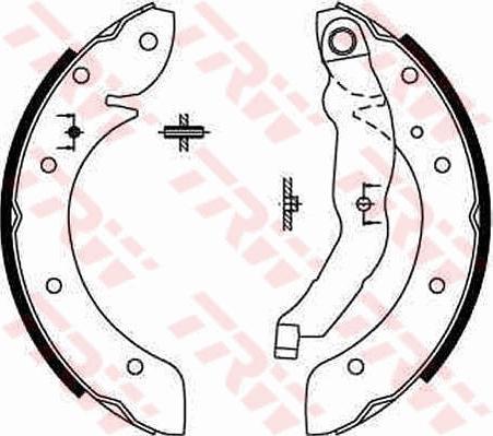 TRW GS8567 - Комплект тормозных колодок, барабанные autosila-amz.com