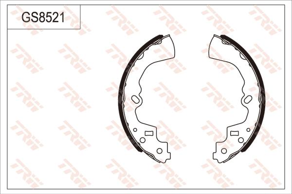 TRW GS8521 - Комплект тормозных колодок, барабанные autosila-amz.com