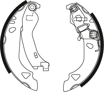 TRW GS8570 - Колодки тормозные барабанные задн FIAT: BRAVA 95-01, BRAVO 95-01, PUNTO 93-99, PUNTO Van 96-00, PUNT autosila-amz.com