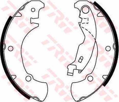 TRW GS8654 - Комплект тормозных колодок, барабанные autosila-amz.com