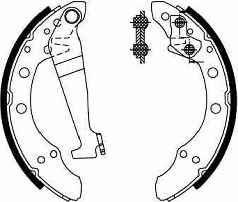 TRW GS8092 - GS8092 4046.01=520SBS=057 101-SX=361578B=FSB408 !колодки барабанные\Audi 80 89-94, VW Golf 91-97 autosila-amz.com