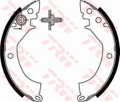 TRW GS8178 - Комплект тормозных колодок, барабанные autosila-amz.com