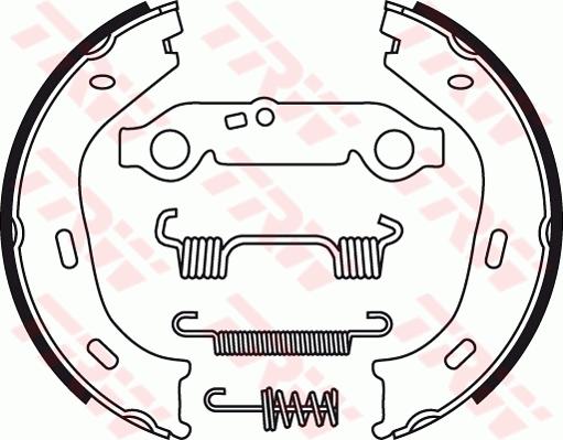 TRW GS8218 - Комплект тормозов, ручник, парковка autosila-amz.com