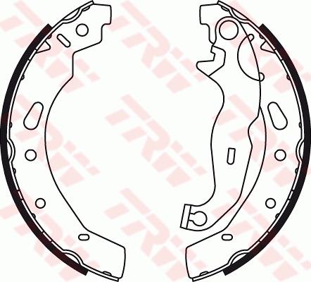 TRW GS8787 - Комплект тормозных колодок, барабанные autosila-amz.com