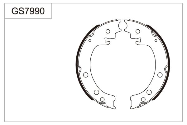 TRW GS7990 - Комплект тормозных колодок, барабанные autosila-amz.com
