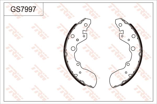 TRW GS7997 - Комплект тормозных колодок, барабанные autosila-amz.com