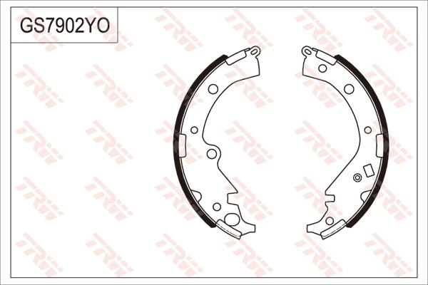 TRW GS7902 - Комплект тормозных колодок, барабанные autosila-amz.com