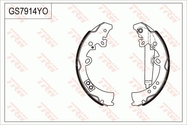 TRW GS7914 - Комплект тормозных колодок, барабанные autosila-amz.com