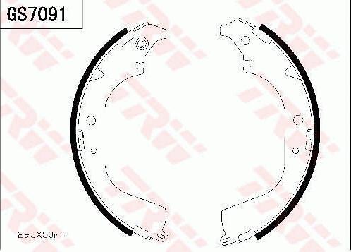 TRW GS7091 - Комплект тормозных колодок, барабанные autosila-amz.com