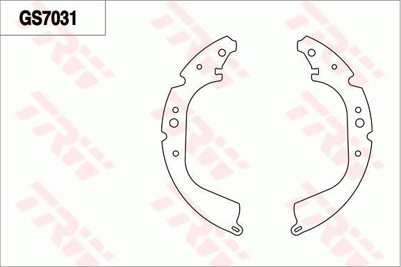 TRW GS7031 - Комплект тормозных колодок, барабанные autosila-amz.com